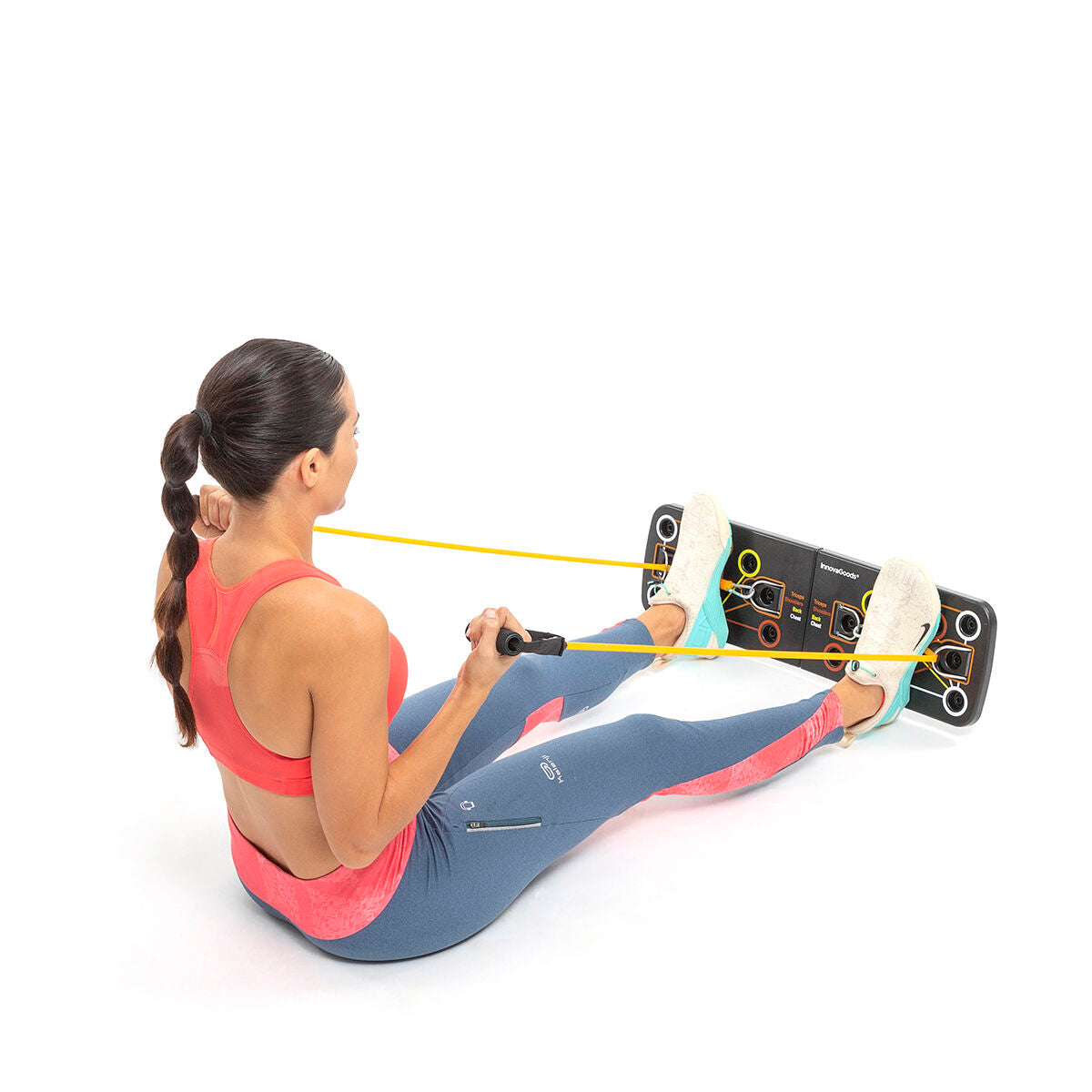 variables Trainingsboard für Liegestütze und Widerstandsbänder