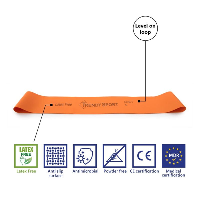 Widerstandsbänder Trendy Tone Loop Medical Level 1 Orange